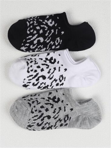 WDIRARA Women's 6 Pairs Leopard Print Low Cut Socks No Show Socks in Saudi Arabia
