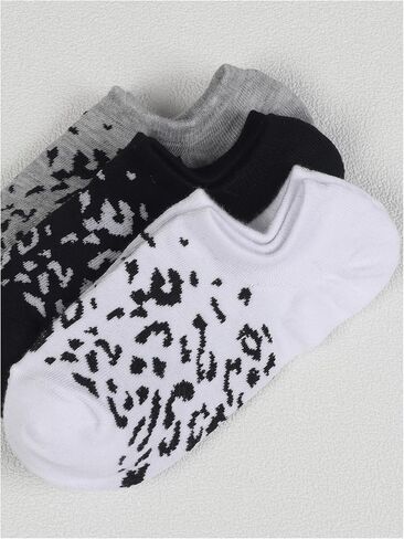 WDIRARA Women's 6 Pairs Leopard Print Low Cut Socks No Show Socks in Saudi Arabia