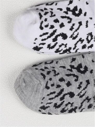 WDIRARA Women's 6 Pairs Leopard Print Low Cut Socks No Show Socks in Saudi Arabia