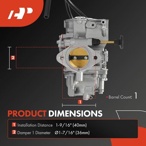 A-Premium 1 برميل المكربن متوافق مع Yamaha Warrior 350 YFM350 1987-2004 ، Moto 4 1987-1995 ، Big Bear 350 1996-1998 ، Wolverine 350 1995 ، Kodiak 400 1993-1998 Electronic Choke in Saudi Arabia