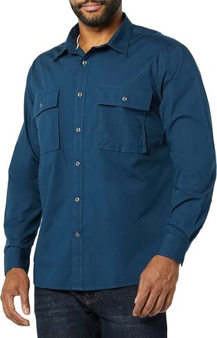 Amazon Essentials Men's Standard-Fit Long-Sleeve Two-Pocket Utility Shirt (Previously Goodthreads) in Saudi Arabia