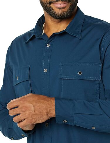 Amazon Essentials Men's Standard-Fit Long-Sleeve Two-Pocket Utility Shirt (Previously Goodthreads) in Saudi Arabia