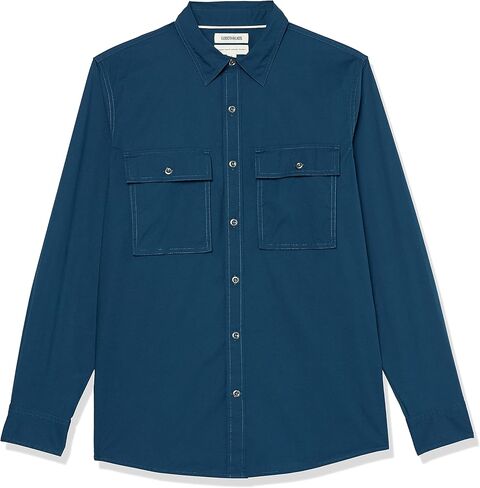 Amazon Essentials Men's Standard-Fit Long-Sleeve Two-Pocket Utility Shirt (Previously Goodthreads) in Saudi Arabia