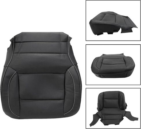 FZJDSD Black Driver or Passenger Side Bottom Perforation Leather Seat Cover Compatible with Chevy GMC Silverado Tahoe Suburban Yukon Sierra 2014 2015 2016 2017 2018 2019 in Saudi Arabia