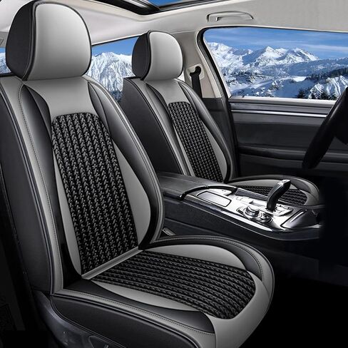 TTX LIGHTING Car Seat Cover Full Set for 2003-2026 Honda Civic LX,Sport,EX,EX-L,Touring,EX-T,Hybrid,LX-P,SE,LX-S,DX-VP,GX,Sport Touring: Breathable Ice Slik Seat Covers(5 Seat, Black&Gray) in Kuwait