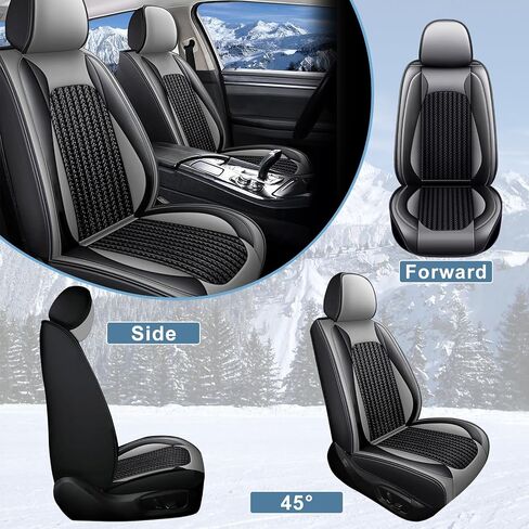 TTX LIGHTING Car Seat Cover Full Set for 2003-2026 Honda Civic LX,Sport,EX,EX-L,Touring,EX-T,Hybrid,LX-P,SE,LX-S,DX-VP,GX,Sport Touring: Breathable Ice Slik Seat Covers(5 Seat, Black&Gray) in Kuwait