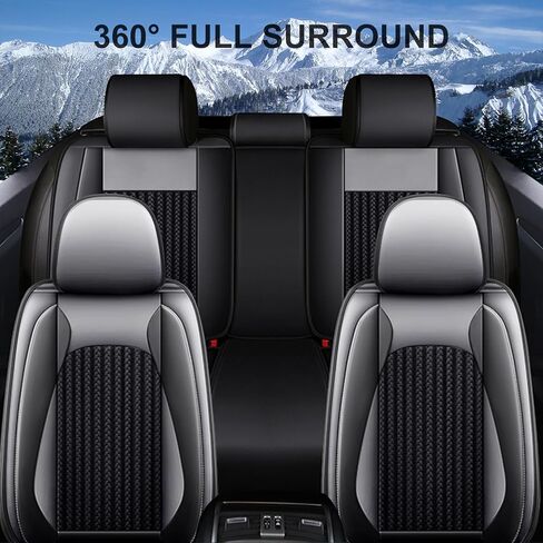 TTX LIGHTING Car Seat Cover Full Set for 2003-2026 Honda Civic LX,Sport,EX,EX-L,Touring,EX-T,Hybrid,LX-P,SE,LX-S,DX-VP,GX,Sport Touring: Breathable Ice Slik Seat Covers(5 Seat, Black&Gray) in Kuwait