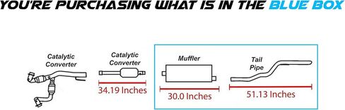 Northeastern Muffler Tailpipe Exhaust System Kit compatible with: 1999-2001 Jeep Grand Cherokee 4.7L in Saudi Arabia