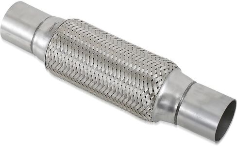 2.25''X8''universal stainless steel Exhaust Flex Pipe with Ends 12" Inch Long Heavy Dutydouble braided bendable exhaust Flex Pipe in Kuwait