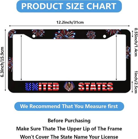 Ocean Waves and Flower License Plate Frame 2 Pack, Auto Car Accessories Front Rear License Plate Cover Holder Decoration Aluminum Car Tag Frame for Women Men 12.3 X 6.3 inch 2 Holes with Screws in Saudi Arabia