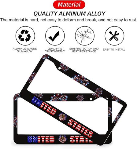 Ocean Waves and Flower License Plate Frame 2 Pack, Auto Car Accessories Front Rear License Plate Cover Holder Decoration Aluminum Car Tag Frame for Women Men 12.3 X 6.3 inch 2 Holes with Screws in Saudi Arabia