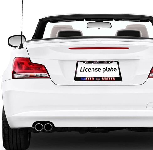 Ocean Waves and Flower License Plate Frame 2 Pack, Auto Car Accessories Front Rear License Plate Cover Holder Decoration Aluminum Car Tag Frame for Women Men 12.3 X 6.3 inch 2 Holes with Screws in Saudi Arabia