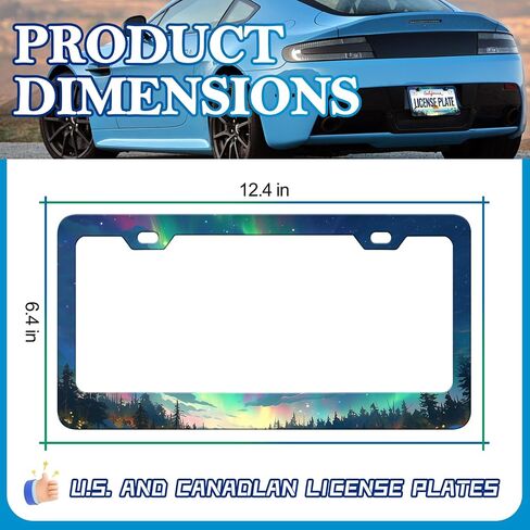 LIN KANG Black Leopard Cheetah Print License Plate Frame Funny Animal Print License Plates Holder Stainless Steel Auto Parts Rust-Proof Waterproof Car Decorative Tag Frame for Standard US 12x6 Inch in Saudi Arabia