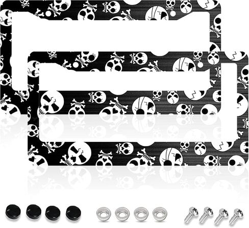 Ocean Waves and Flower License Plate Frame 2 Pack, Auto Car Accessories Front Rear License Plate Cover Holder Decoration Aluminum Car Tag Frame for Women Men 12.3 X 6.3 inch 2 Holes with Screws in Saudi Arabia