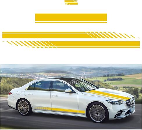 5 PCS CAR CAR HOOD Stripe Stripe ، شارات مرآة الرؤية الخلفية المعدلة فينيل ، مرآة لسباق الجسد التلقائي للرياضة ، ملصقات خارجية عالمية للتنورة ، مصد سقف التنورة (كبير ، وردي) in Saudi Arabia