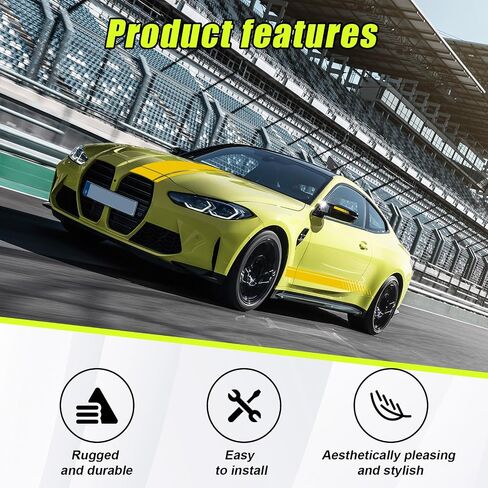 5 PCS CAR CAR HOOD Stripe Stripe ، شارات مرآة الرؤية الخلفية المعدلة فينيل ، مرآة لسباق الجسد التلقائي للرياضة ، ملصقات خارجية عالمية للتنورة ، مصد سقف التنورة (كبير ، وردي) in Saudi Arabia