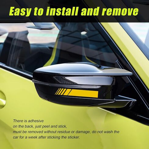 5 PCS CAR CAR HOOD Stripe Stripe ، شارات مرآة الرؤية الخلفية المعدلة فينيل ، مرآة لسباق الجسد التلقائي للرياضة ، ملصقات خارجية عالمية للتنورة ، مصد سقف التنورة (كبير ، وردي) in Saudi Arabia