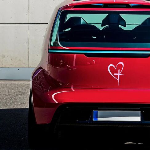 Love Cross Car Dicals ، Love Heart Sticker Secal ، ملصقات سيارة فينيل ، 8.7 "× 6" ملصق مقاوم للماء ، للسيارات ، النوافذ ، مصدات ، جذوع ، دفتر ملاحظات ، ملصقات زخرفية خارجية (متعددة الألوان) in Saudi Arabia