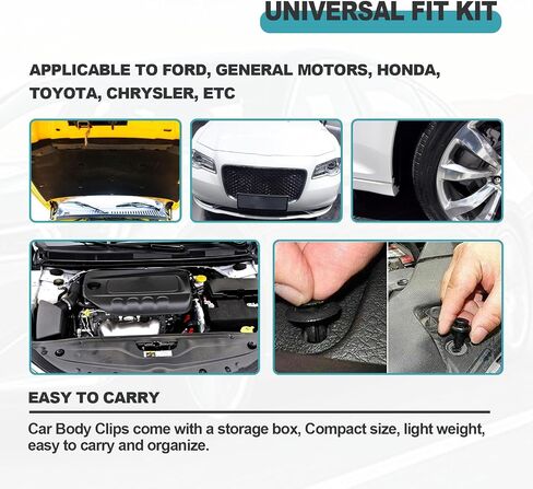 مجموعة أدوات 835pcs Auto Auto ، على بعد 24 أحجامًا مجموعة من المسامير ذات الأحجام التلقائية ، مقاطع Fender Plane ، مقاطع Fender Nylon ، Ford ، Toyota ، Honda ، Acura ، Chevy Plastic Rakeners Kit in Saudi Arabia