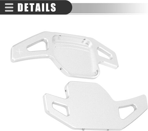 Motoforti Steering Wheel Shift Shifter Extension Cover,for Audi A5 2012-2014,Aluminum Alloy,Black,2pcs in Saudi Arabia