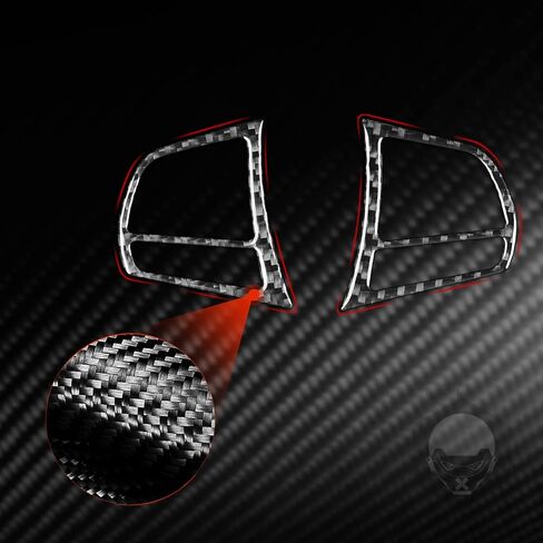 تزيين ألياف الكربون الحقيقي الممتاز متوافق مع BMW X3 F25 2011-2017/X4 F26 2014-2017 ملصقات عجلة التوجيه CAR TRIME ATO AUTO INTORICORIES DECAL 3PCS Black ، BWX341117 in Kuwait