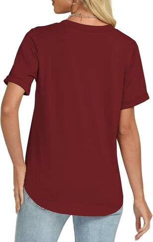 قمم الصيف النسائية الخامس القمصان T stirts فضفاضة قمصان تناسب التمرين 2025 in Kuwait