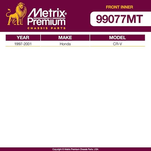 Metrix Premium Chassis Parts-2 PC Front Inner Tie Rod Kit Fits 1997-2001 Honda CR-V ، استبدال EV414 ، مصنوعة في أوروبا in Saudi Arabia