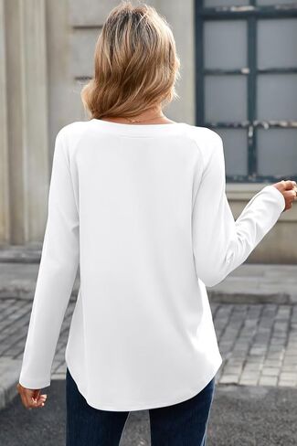 Dokotoo Women Tops Long Sleeve v Deck Dertts 2025 Fall Fashion Dary Disy Casual Business Tunic Blouses in Saudi Arabia