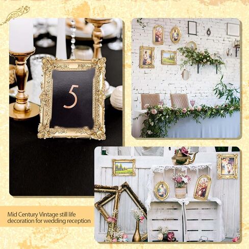 GEETERY 4 PCS GOLD GOLTIC VINTAGE PICTURE Frame Set VICTORIAN OFRENDA PHOTO PIMOR in Kuwait