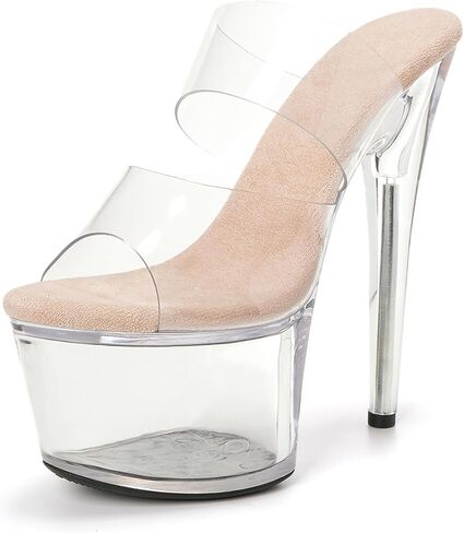 WUXIN H&P Women's 7 in Platform Sandal Heels，Sexy Stiletto Pole Dance Exotic Shoes 17 cm in Saudi Arabia