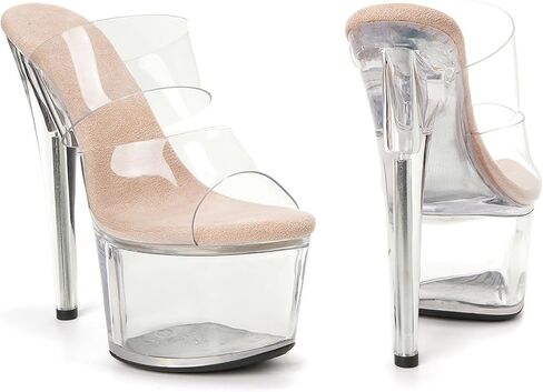 WUXIN H&P Women's 7 in Platform Sandal Heels，Sexy Stiletto Pole Dance Exotic Shoes 17 cm in Saudi Arabia