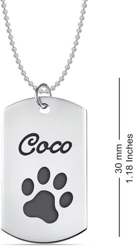 LeCalla Personalized Customized Engraved Dog Tag Pendant Necklace for Men and Women | Custom Gift Jewelry, Birthday Gifts in Saudi Arabia