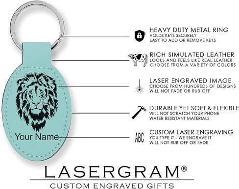 تشمل سلسلة مفاتيح Lasergram Oval ، وردة البوصلة ، ونقش مخصصة in Kuwait
