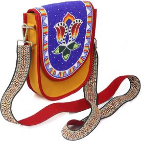 Handmade Beaded Bag| Native American Style Crossbody Handbag| Czech Glass Beads Shoulder Bag| Unisex Handbag| in Kuwait