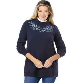 Woman Within Plus Size Layered-Look Sweatshirt in Saudi Arabia