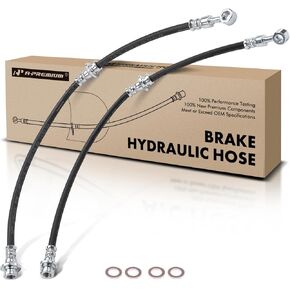 A-Premium Front Driver and Passenger Brake Hydraulic Hoses Compatible with Select Nissan Models - Altima 2013 2014 2015 2016 2017 2018 - Replace# 462103TA0B, 462113TA0B(Pack of 2) in Kuwait