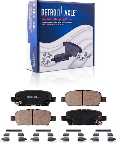 Detroit Axle-مجموعة الفرامل لعام 2013-19 Nissan Pathfinder Infiniti QX60 ، 15-19 استبدال Murano 12.58 "بوصة الأمامية و 12.13" بوصة خلفية متداول الفرامل المحفورة 2015 2015 2017 18 وسادات السيراميك in Kuwait