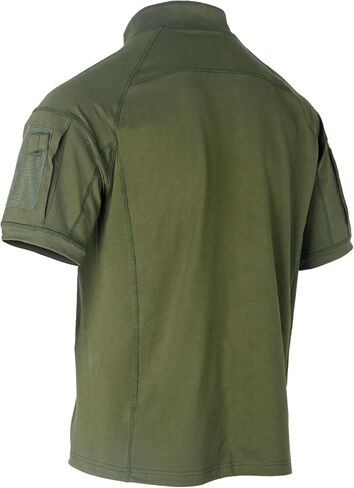 Tactical Short Sleeve Shirts for Men Military Combat T Shirt Workout Gym T-Shirt 1/4 Zip with 2 Pockets in Kuwait