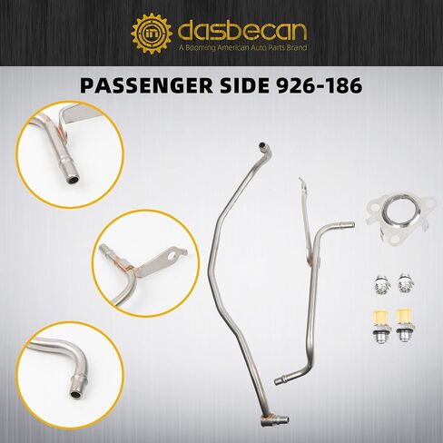 Dasbecan 926-186 926-187 Turbo Line Line Kit Prastenger and Driver FIT COLLE FIT 2011-2016 FORD F150 ، 2015-2021 Ford Transit 150/250/350/350 HD ، 2015-2017 Lincoln Navigator in Saudi Arabia