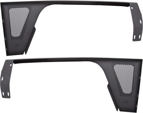 KUAFU Front Fender Flares Compatible with 1987-1995 Jeep Wrangler YJ Body Armor Rocker Guards with LED Eagle Lights Powder Coated Steel Driver and Passenger Side in Saudi Arabia