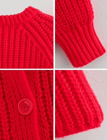 Findthy Women's Cardigan Cardigan Cardigan Long Sleeve Button Down Crewneck Fall Sweater Coat in Kuwait