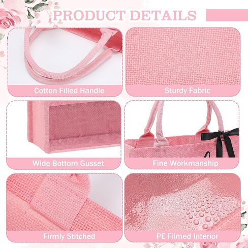 8 PCS Bachelorette Beach Bag Bridal Party Bag Bag Bride Gifts مع نافذة PVC لحفلة خطوبة العروسة in Kuwait