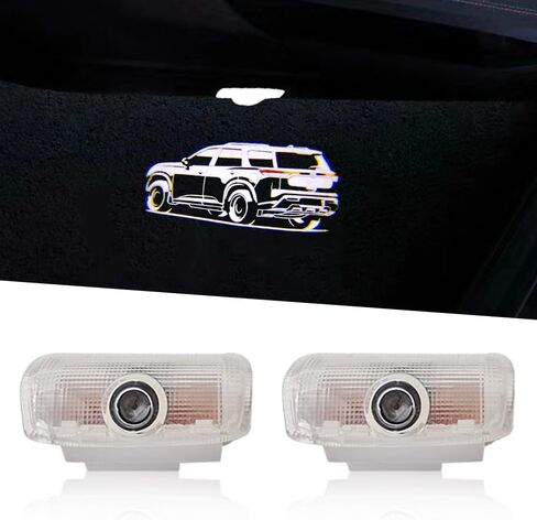2PCS LED LED DOOR LOGO LIGHTOR توافق على Pathfinder 2023 Puddle Lights Ghost Shadow Light Accories (PthFinder ، 2019-2023) in Kuwait
