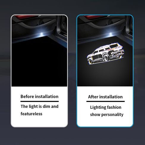 2PCS LED LED DOOR LOGO LIGHTOR توافق على Pathfinder 2023 Puddle Lights Ghost Shadow Light Accories (PthFinder ، 2019-2023) in Kuwait