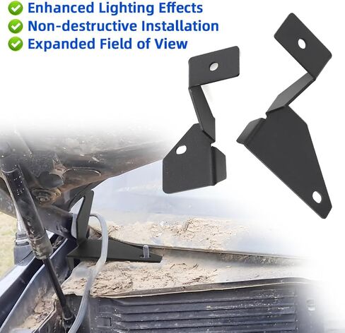 Autovic Ditch Light Bracket Pair Left Left Engine Hood Brackets لجيب Grand Cherokee WJ 1999-2004 in Kuwait