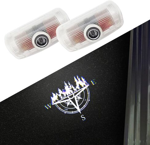 2PCS LED LED DOOR LOGO LIGHTOR توافق على Pathfinder 2023 Puddle Lights Ghost Shadow Light Accories (PthFinder ، 2019-2023) in Kuwait