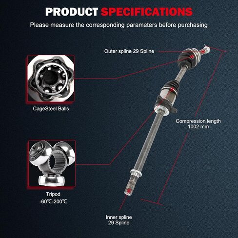 CCIYU 66-6215 CV AXLE ROMBLY ASSEMBLY FIT 2002-2006 لنيسان Altima 3.5L ، 2004-2006 لنيسان MAXIAN in Saudi Arabia