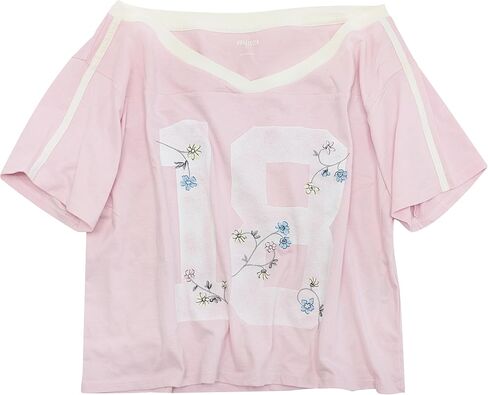 Hollister California Women's Oversized Off-The-Shoulder Varsity Graphic Tee HOW-70 in Saudi Arabia