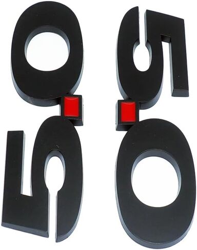 2Pc 2011-2014 5.0 Liter Emblem Driver & Passenger Side Badge Sticker 3D Nameplate Replacemet (Chrome Red) in Saudi Arabia