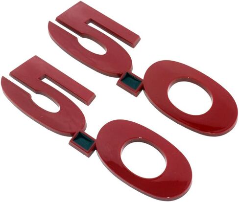 2Pc 2011-2014 5.0 Liter Emblem Driver & Passenger Side Badge Sticker 3D Nameplate Replacemet (Chrome Red) in Saudi Arabia